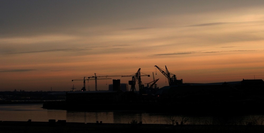 Dawn across the River Tyne.