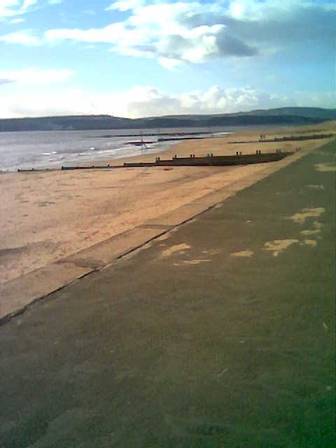 Along the sea coast in Exmouth, Devon