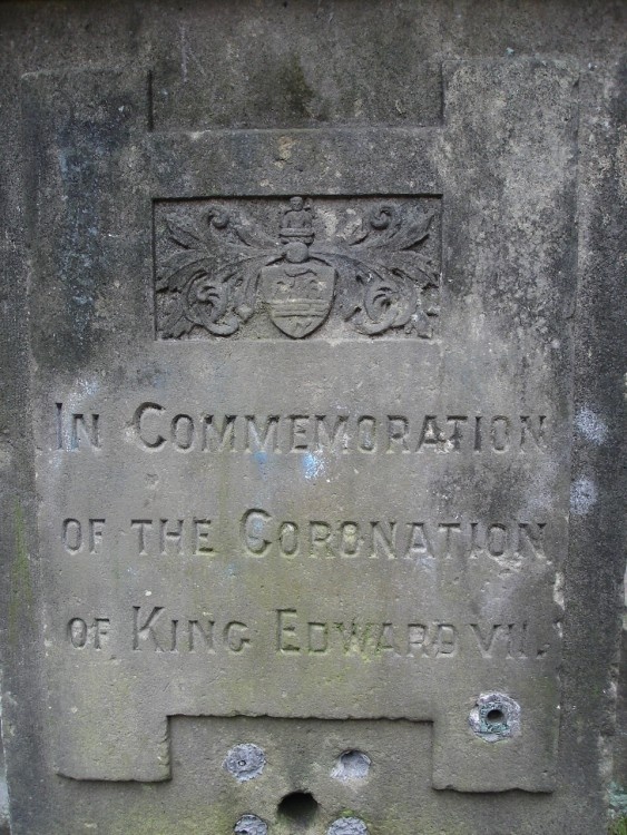 The Inscription on the Shorrock Drinking Fountain, Bold Venture Park, Darwen, Lancashire.