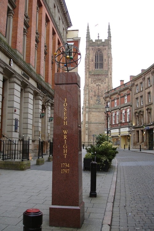 Memorial to Joseph Wright (the painter 'Wright of Derby'), Irongate, Derby