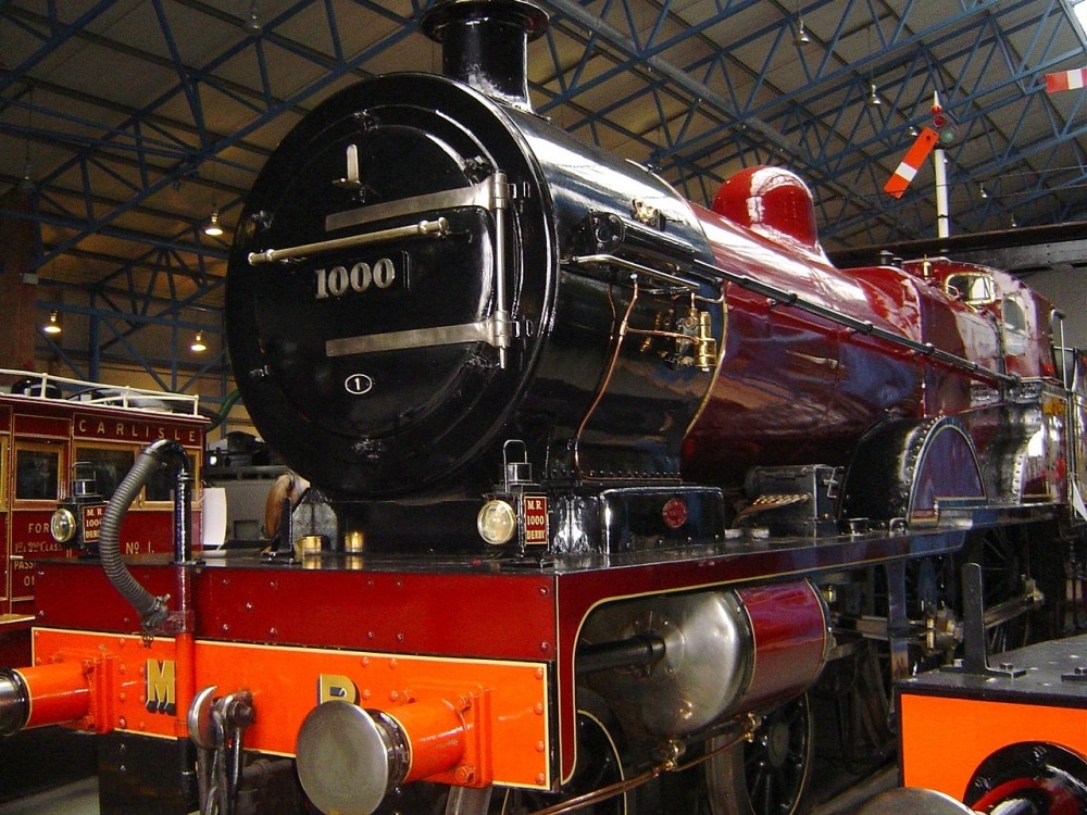 An original Derby-built Midland Railway locomotive at the National Railway Museum, York
