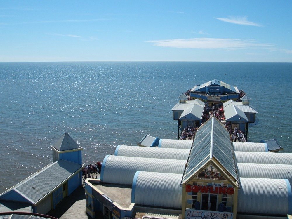 View of a section of Central Pier, Blackpool on 10 July 2005, taken from the top of the big wheel.