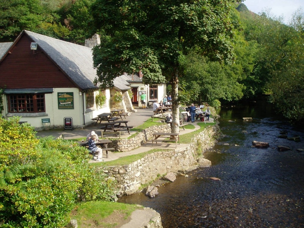 The Anglers Rest Pub, at Fingle Bridge, Drewsteignton, Devon.