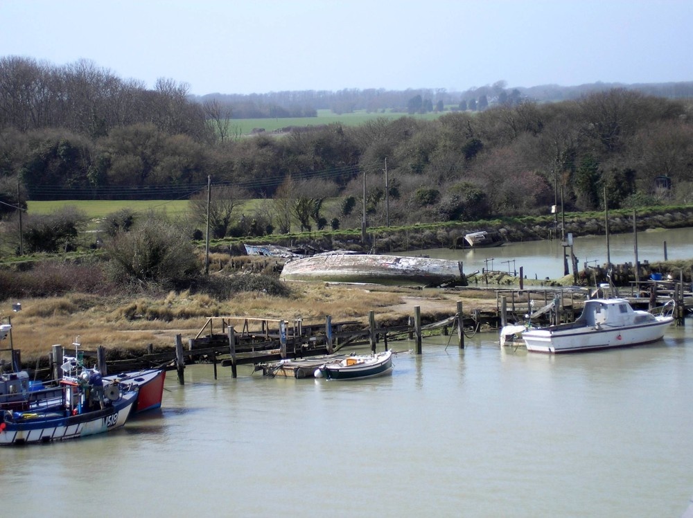 Some of the wrecks in an old disused marina. - Littlehampton.