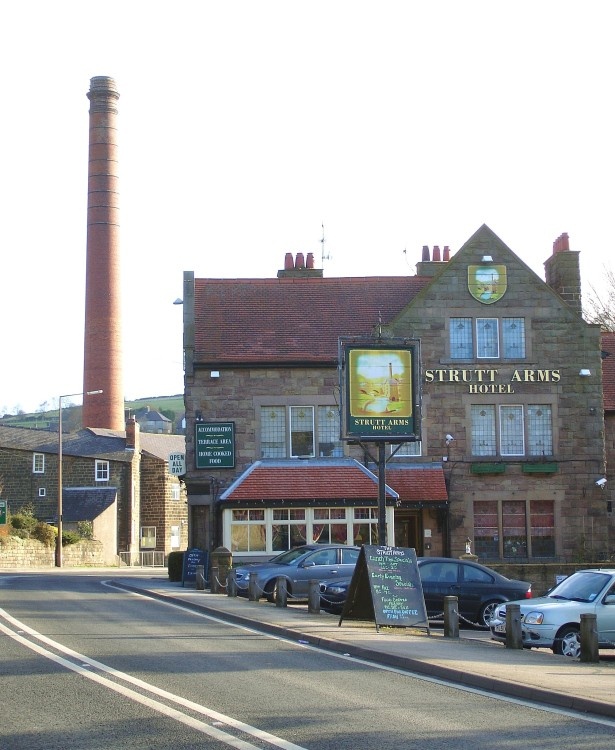 The Strutt Arms Hotel at Milford, Derbyshire