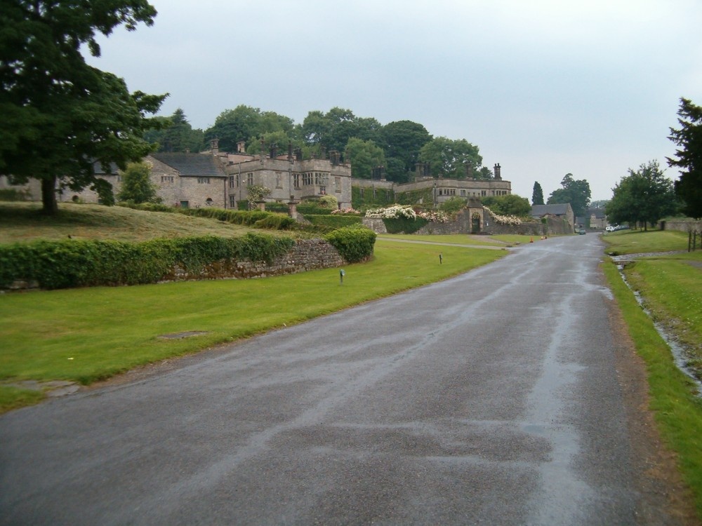 Tissington Hall in Derbyshire on a rainy day photo by Roger Alen