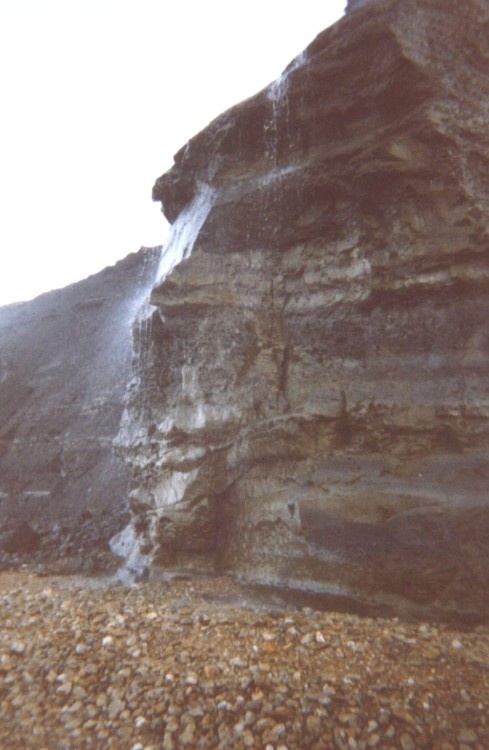 Charmouth - Waterfall at the beach