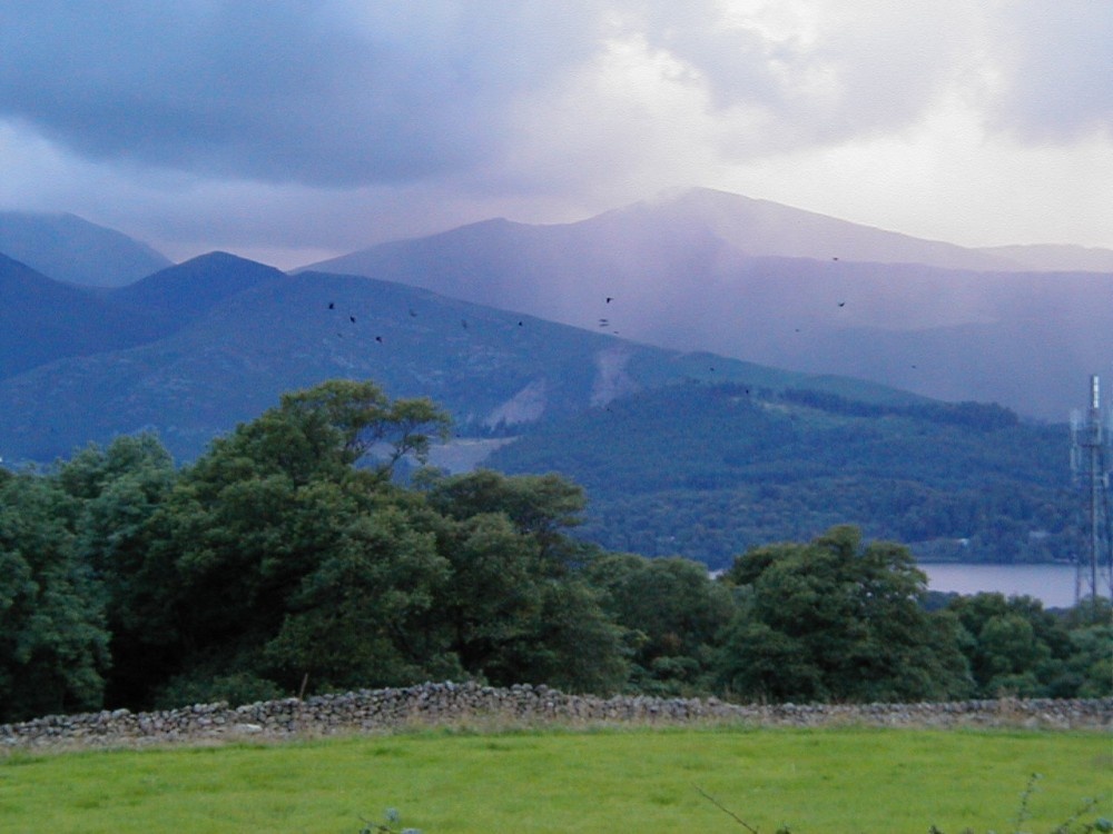 Photograph of From Castlerigg Farm Campsite, looking towards Cat Bells. Lake District