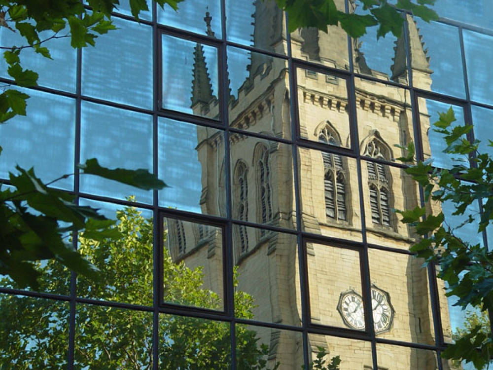 Wakefield Cathedral reflection
