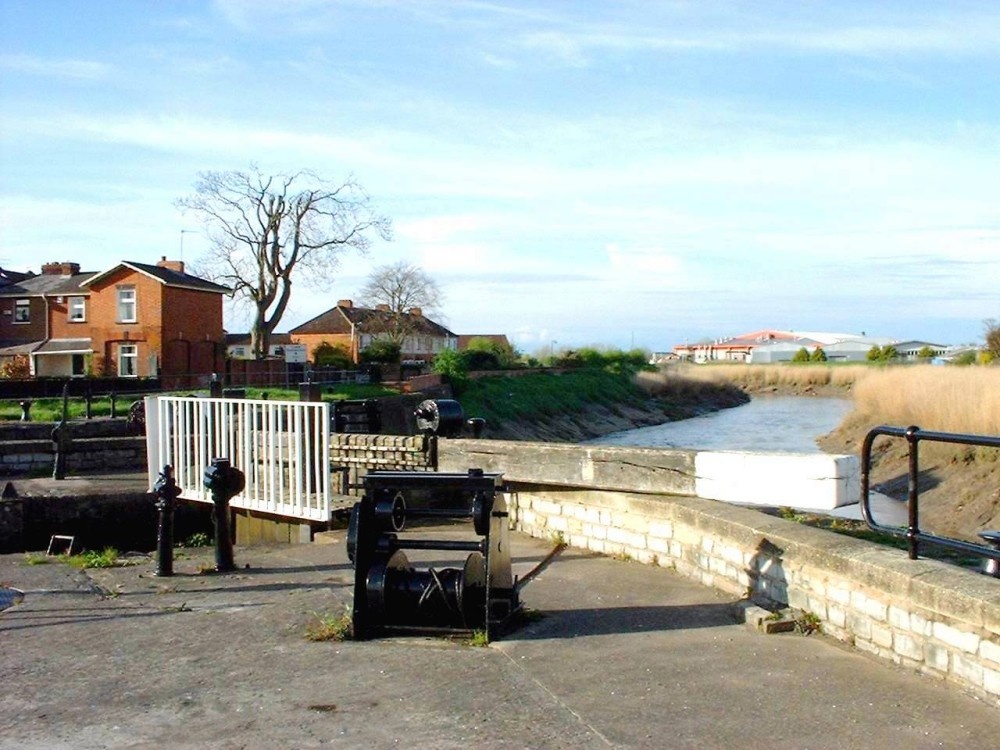 River Parrett at Bridgwater Docks, Somerset