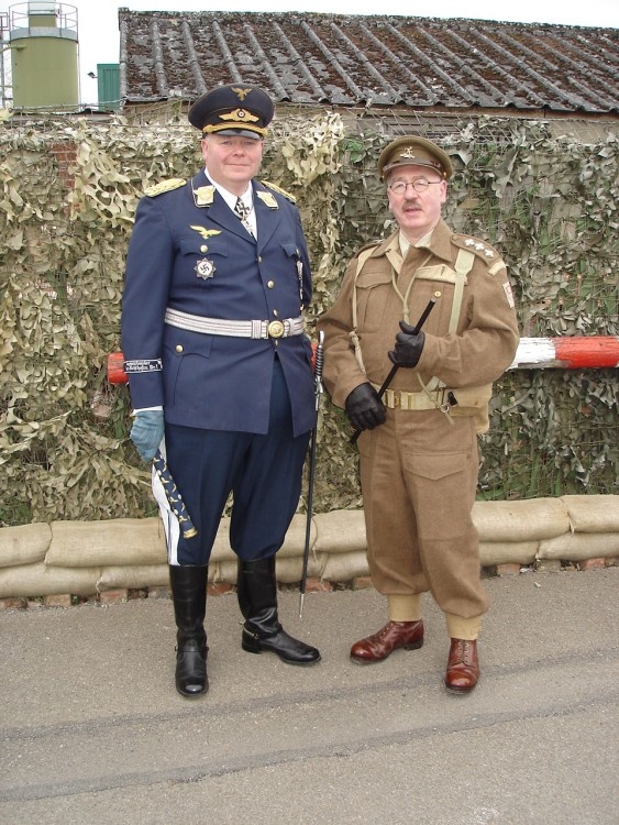 Captain Mainwaring and Field Marshal Goering ,(Lookalikes), at Eden Camp, Malton, North Yorkshire.
