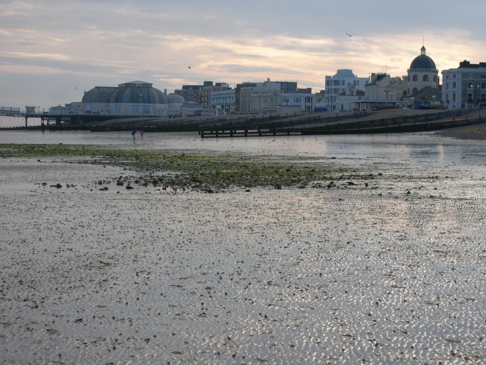 Low tide at Worthing, West Sussex