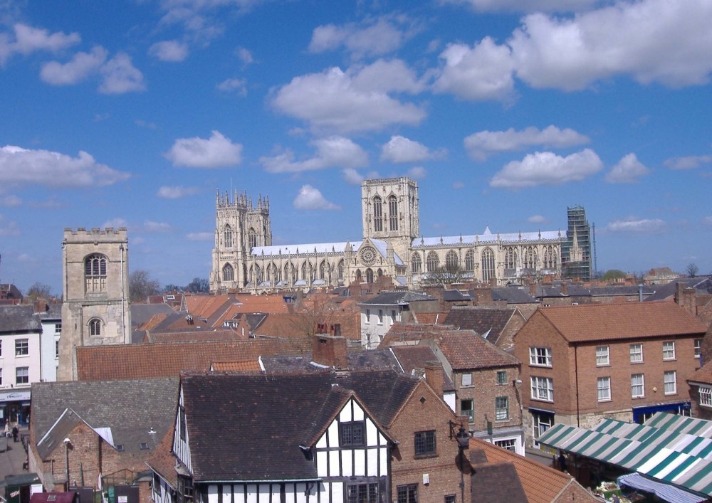 View towards Minster over York