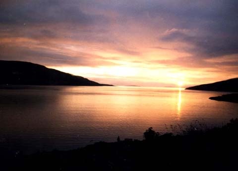 Lochbroom sunset from West Terrace, Ullapool