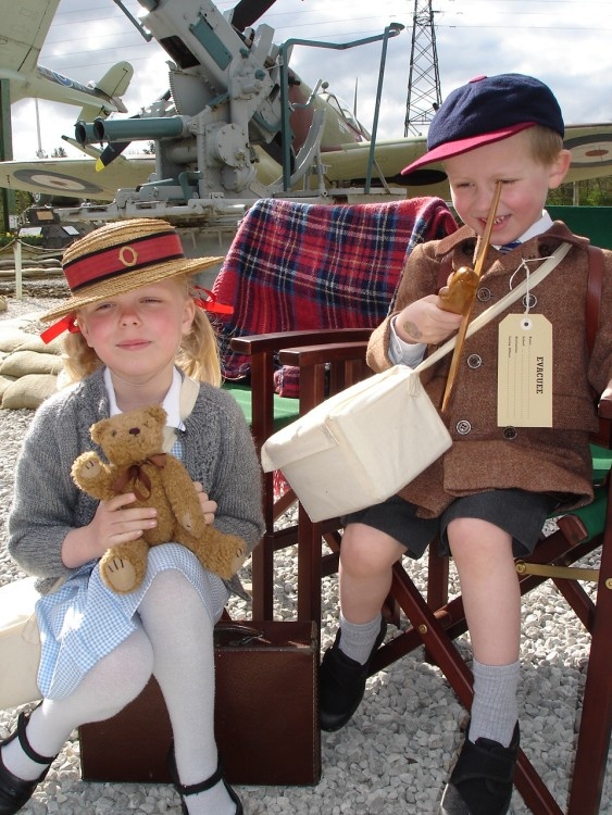 Evacuees at Eden Camp, Malton, North Yorkshire.