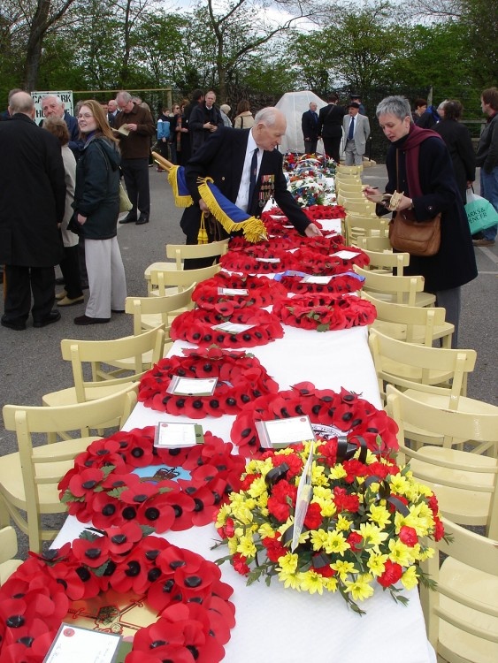The unveiling of the Helper Memorial Day, at Eden Camp, Malton, North Yorkshire.