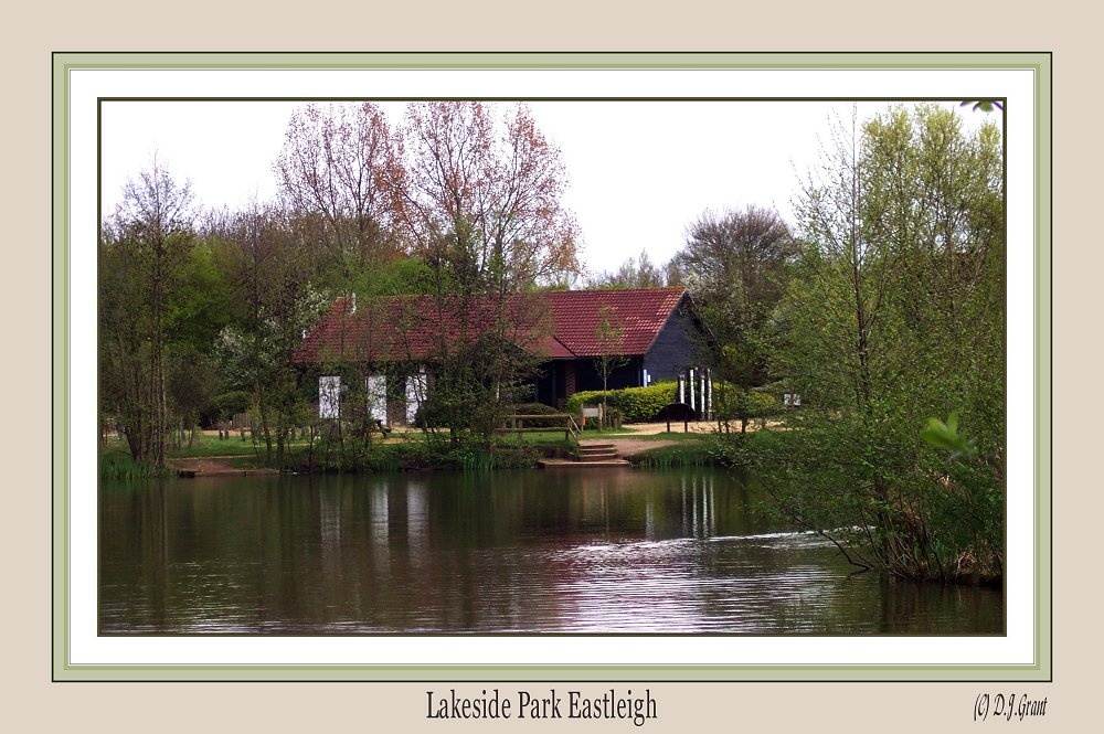 The picnic area from across the water.