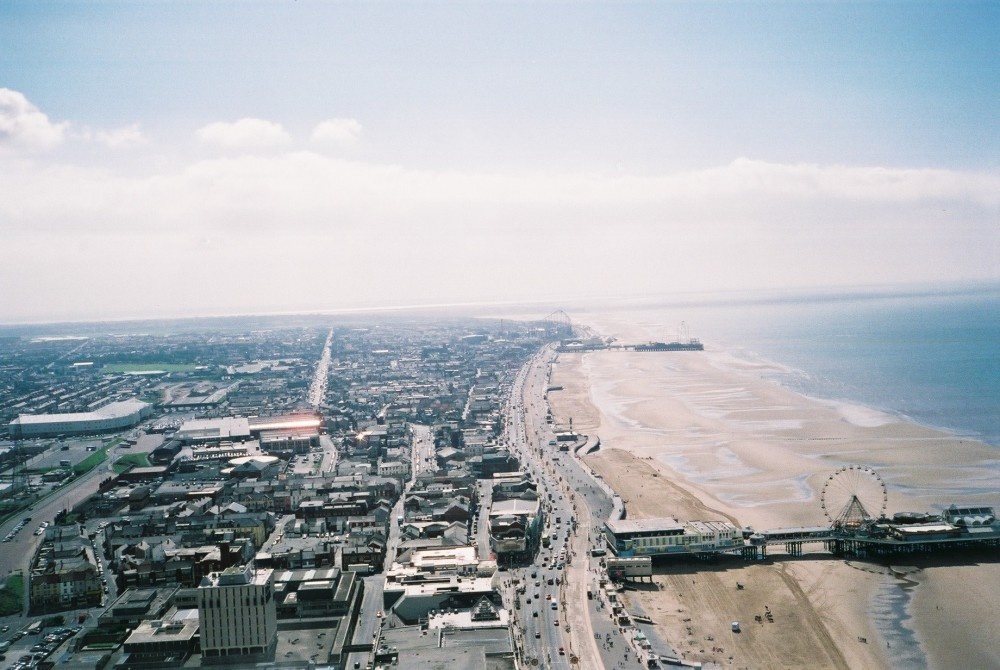 South view from Blackpool Tower, Lancashire