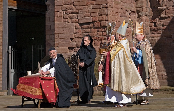 Photograph of Re-enactment of the signing of the Declaration of Arbroath at the Abbey.
Arbroath, Angus.