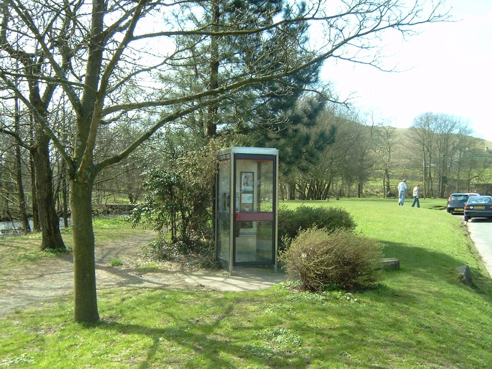 Dunsop Bridge, Lancashire. The phone box that marks the centre of the British Isles.