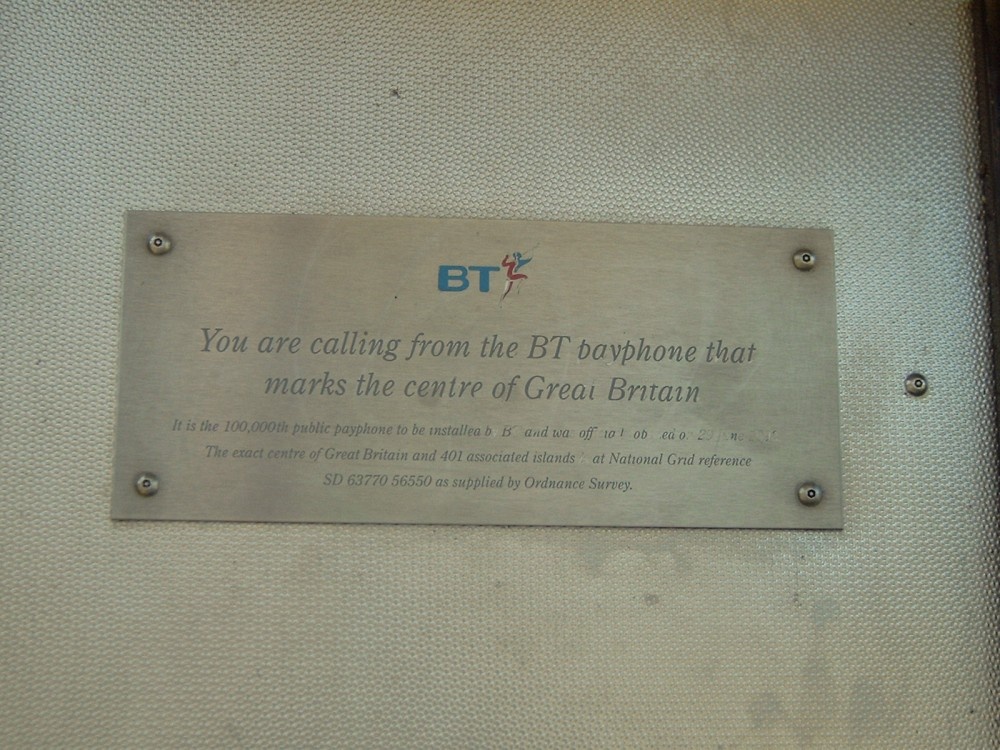 Dunsop Bridge, Lancashire. The phone box that marks the centre of the British Isles.