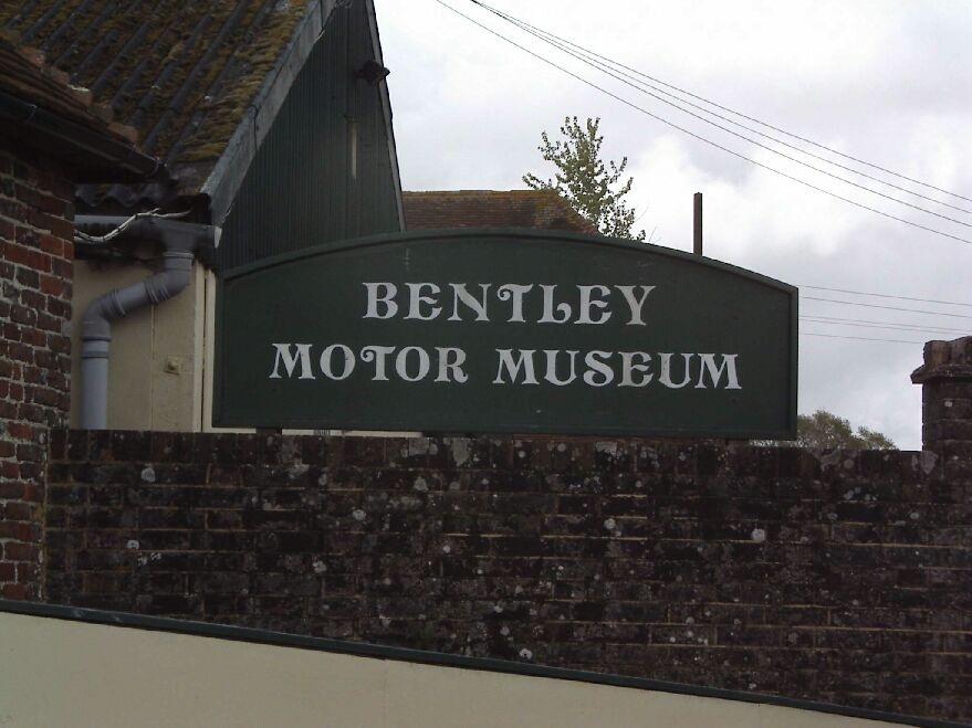 Sign for the Bentley Motor Museum.