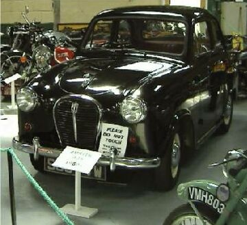 Photograph of Exhibit in the Bentley Motor Museum (Austin A35), near Lewes, East Sussex