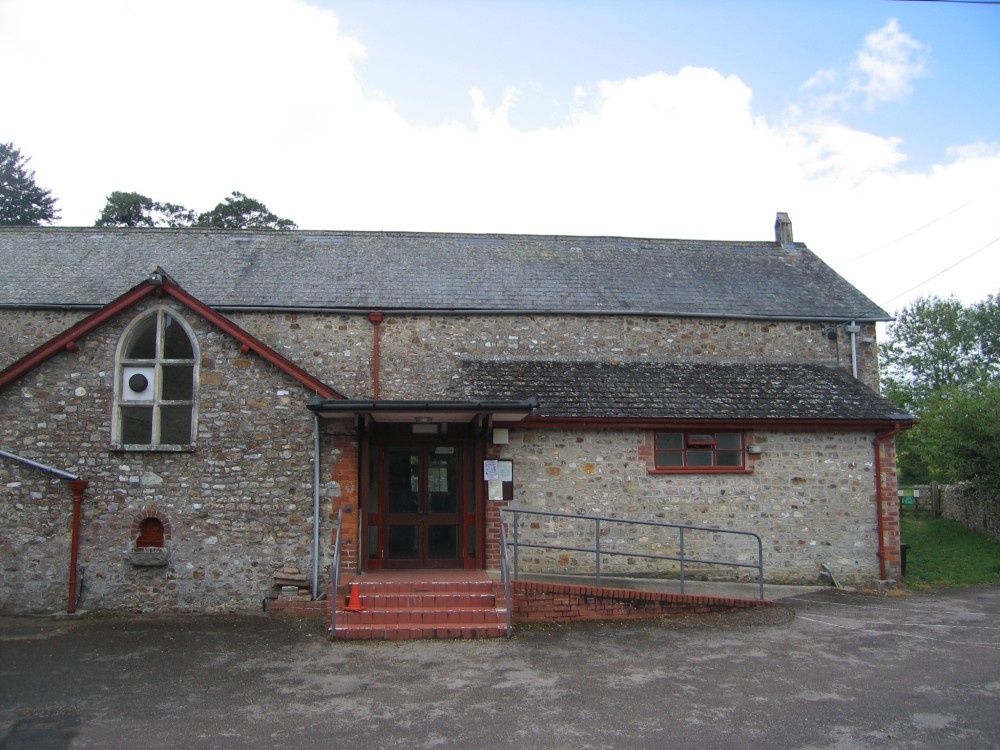 The village Hall, in Dalwood, Devon.