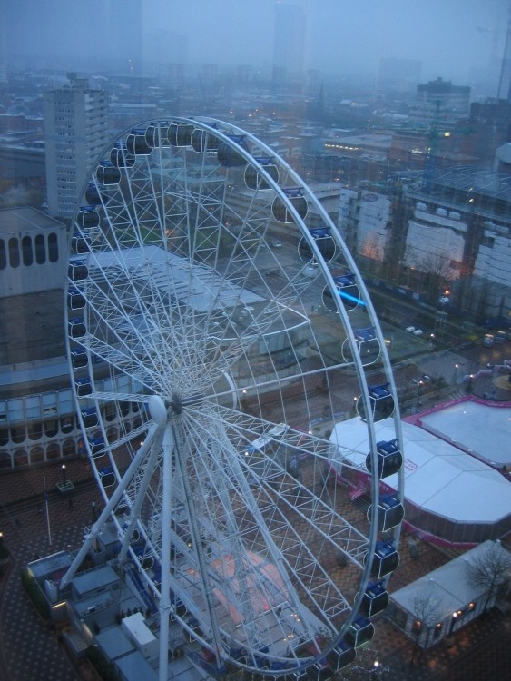 Bird's eye view of the big wheel in Birmingham