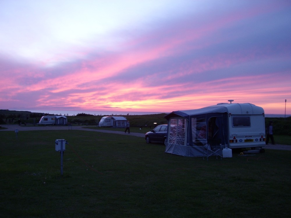 Sunset over West Runton from woodhill caravan and camp site