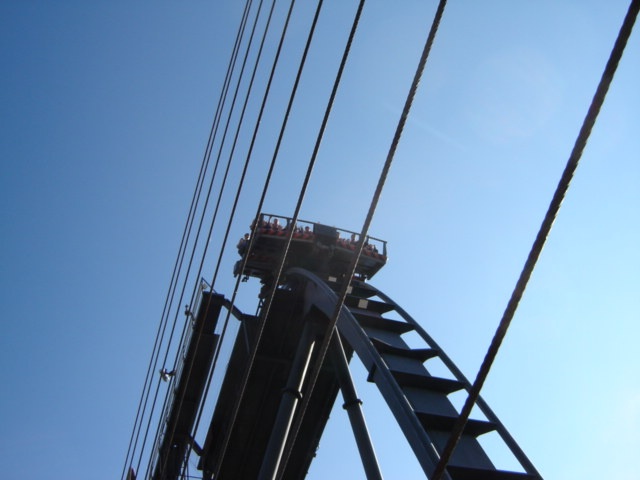 Oblivion from the bottom. Alton Towers Theme Park