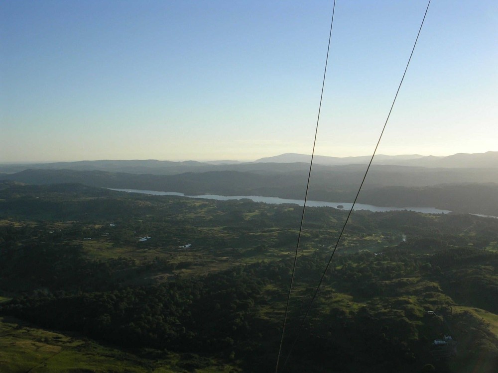 View of Lake Windermere from an hot air balloon, August 2005