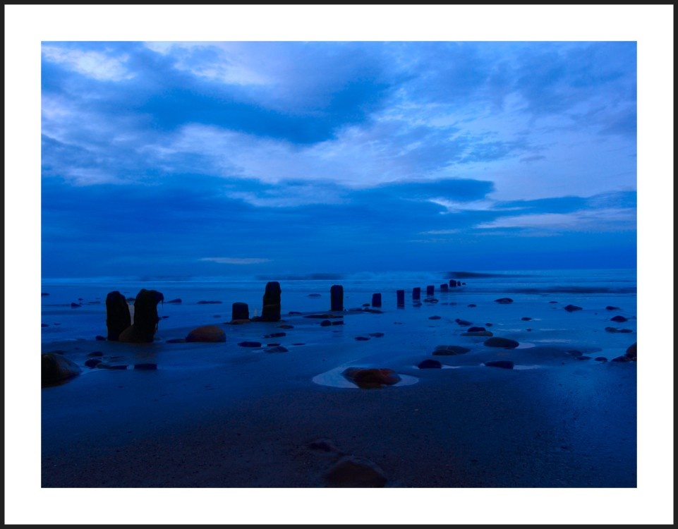This photograph is in the evening over the North Sea at Sandsend, North Yorkshire