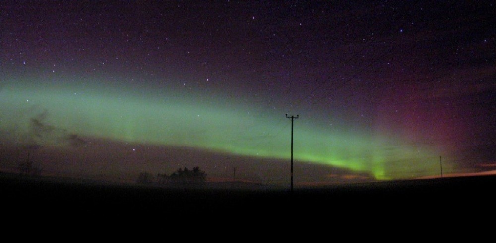 Drumwhindle, Aberdeenshire. Northern Lights. 22nd January 2004