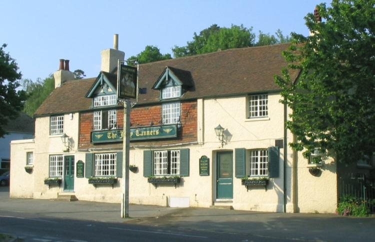 The Jolly Tanners Public House at the top of the common, Staplefield, West Sussex.