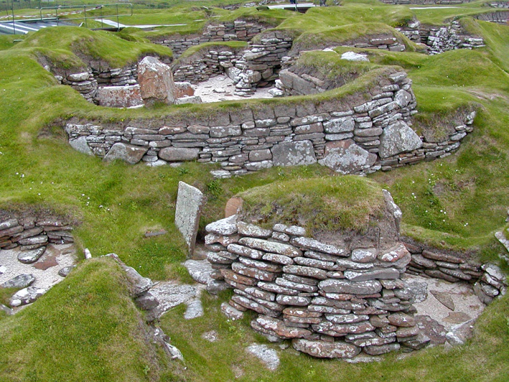Photograph of Skara Brae in the Orkney Islands