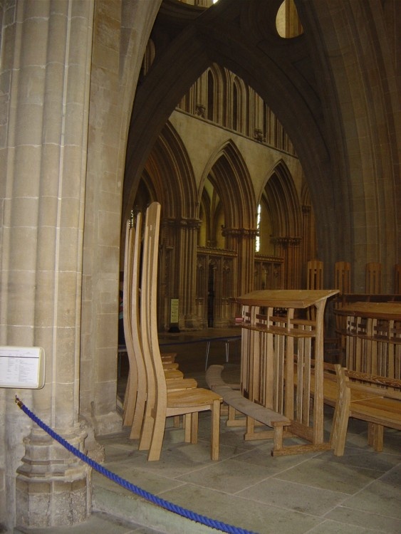 High chairs in the Cathedral of Wells