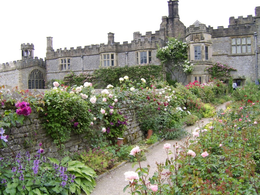 Gardens of Haddon Hall, Bakewell, Derbyshire.