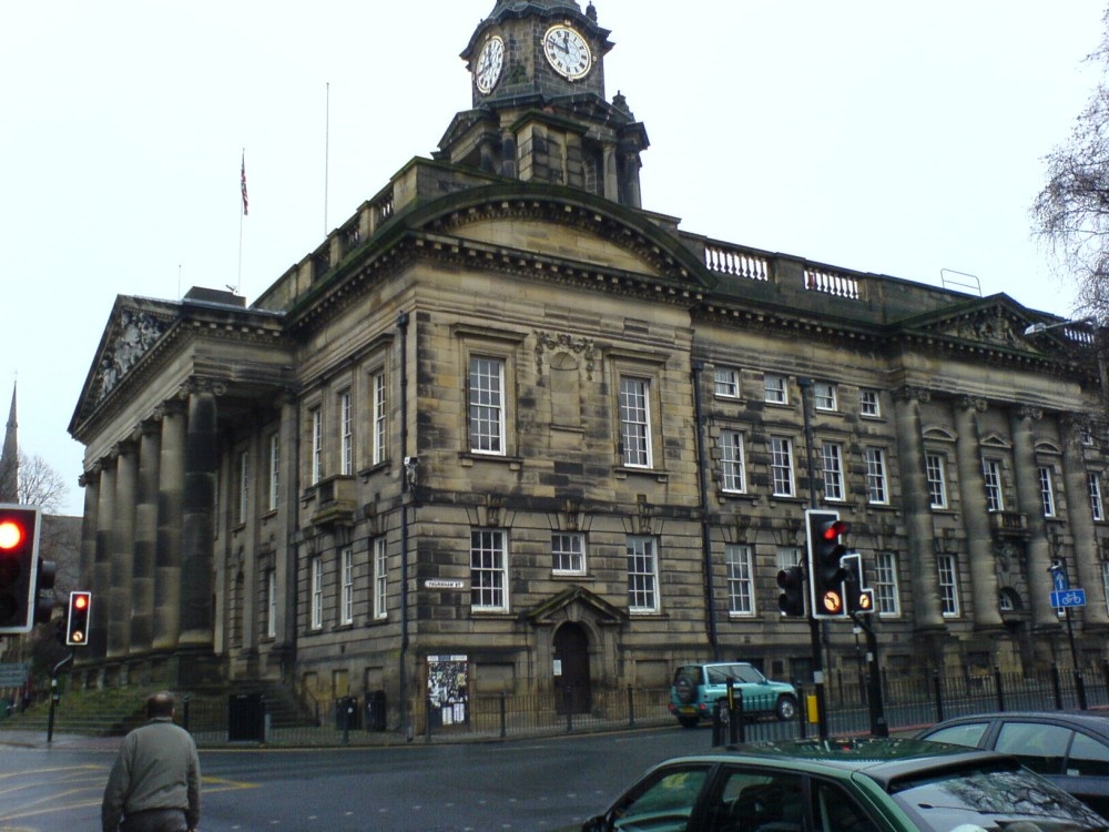 A picture of Lancaster town hall. Dec. 2005