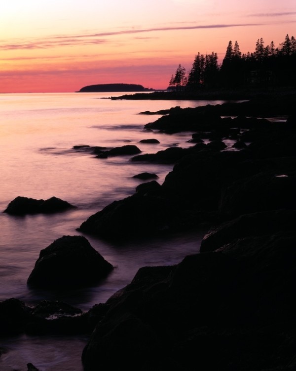 Burry Holm at Sunset, the Gower South Wales UK