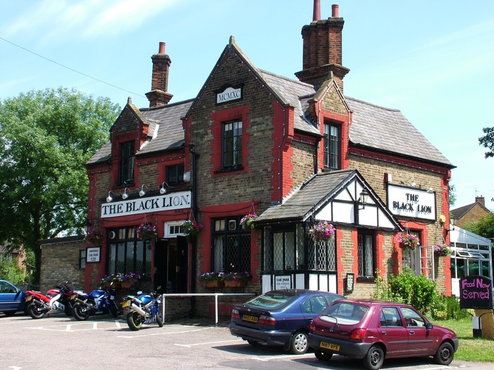 This is the Black Lion Pub in Shenley