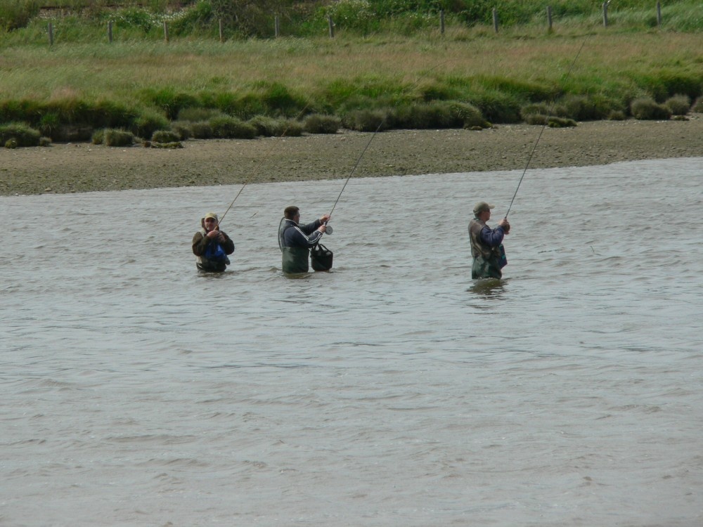 Another pic of the fishermen in the River Axe, Axmouth