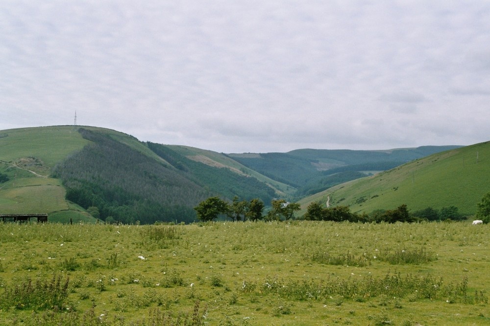 Photograph of Bridgend looking towards Garw valley