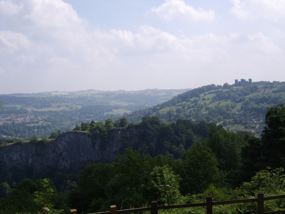 view from The Heights of Abraham Caverns & Hilltop park, Matlock Bath, Derbyshire
