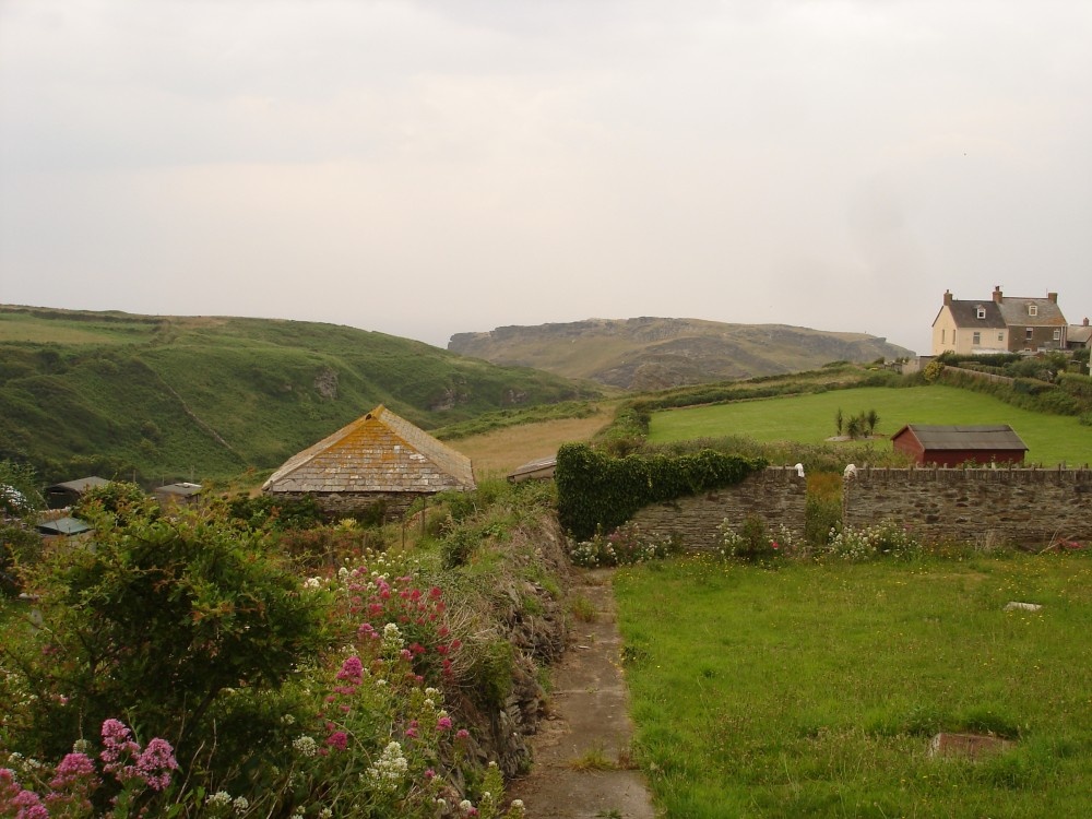 King Arthur's Castle, as viewed from the Cream Tea Room's, Tintagel, Cornwall.