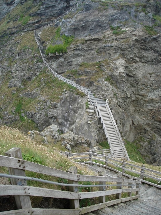 The Steps To The Castle, Tintagel, Cornwall.