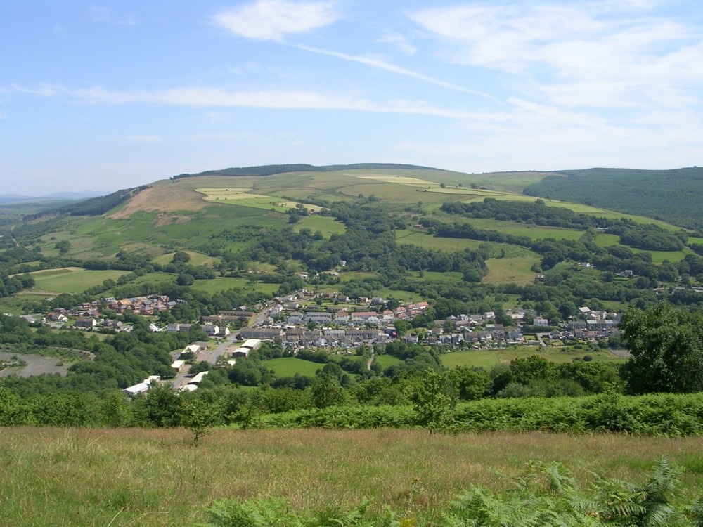 Picture of Crynant village taken from Gelli Galed mountain.