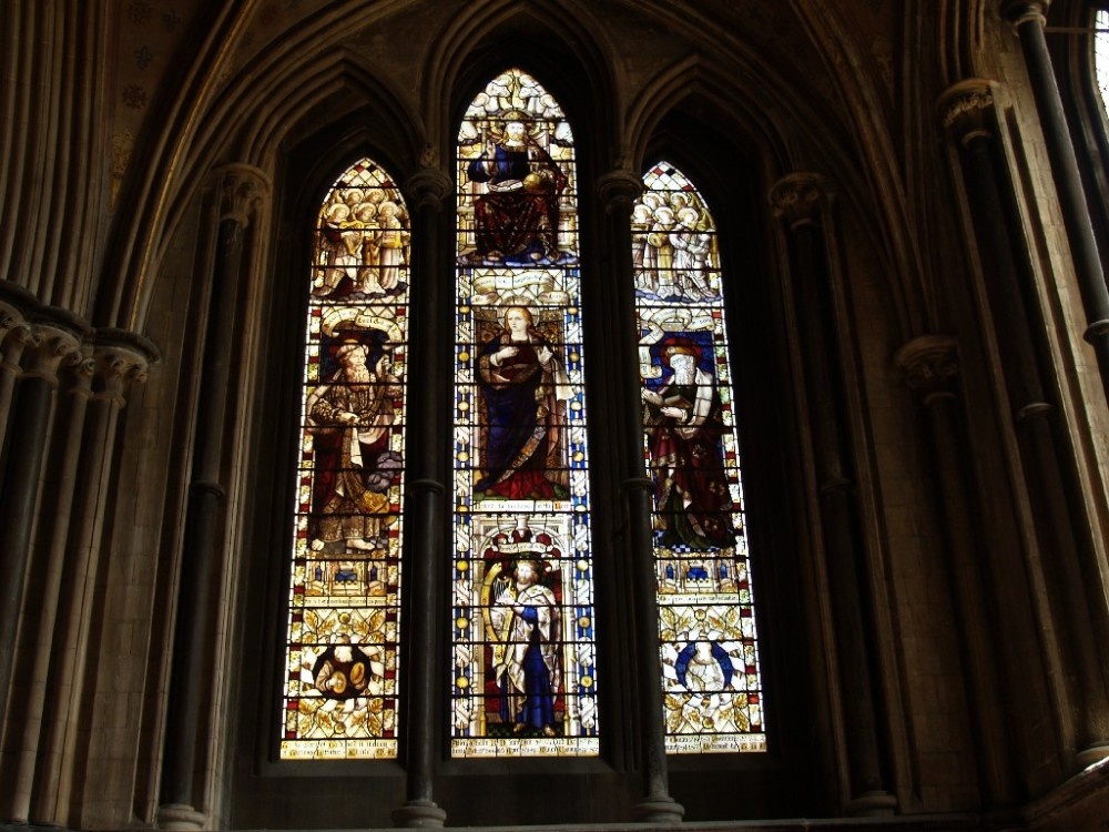 Worcester cathedral, Worcester. stained glass window