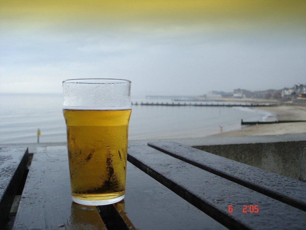 Beer view of Lowestoft sea front..
