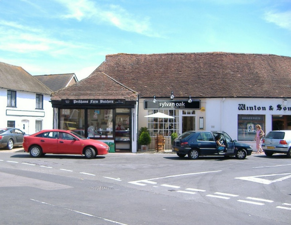 Village shops in Findon village, West Sussex